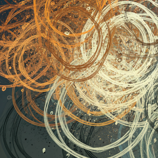 Abstract chaos glitch art